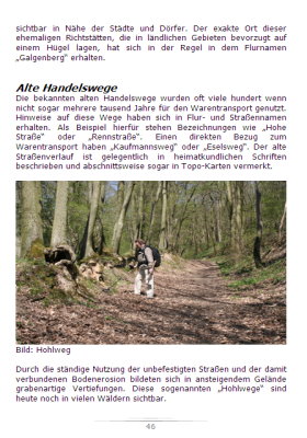 Schatzsuche an Altstrassen und Hohlwegen