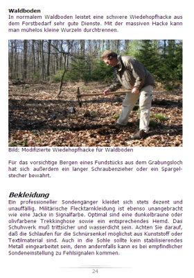 Grabungswerkzeug für Schatzsucher und für Sondengänger